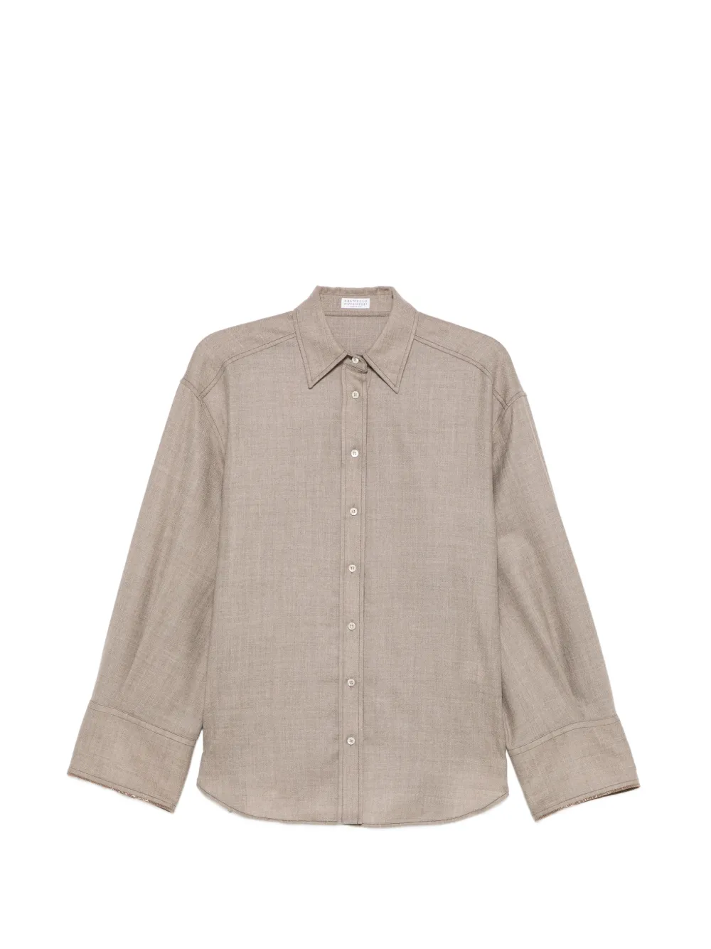 Brunello Cucinelli Monili-trim button-fastening shirt - Toni neutri