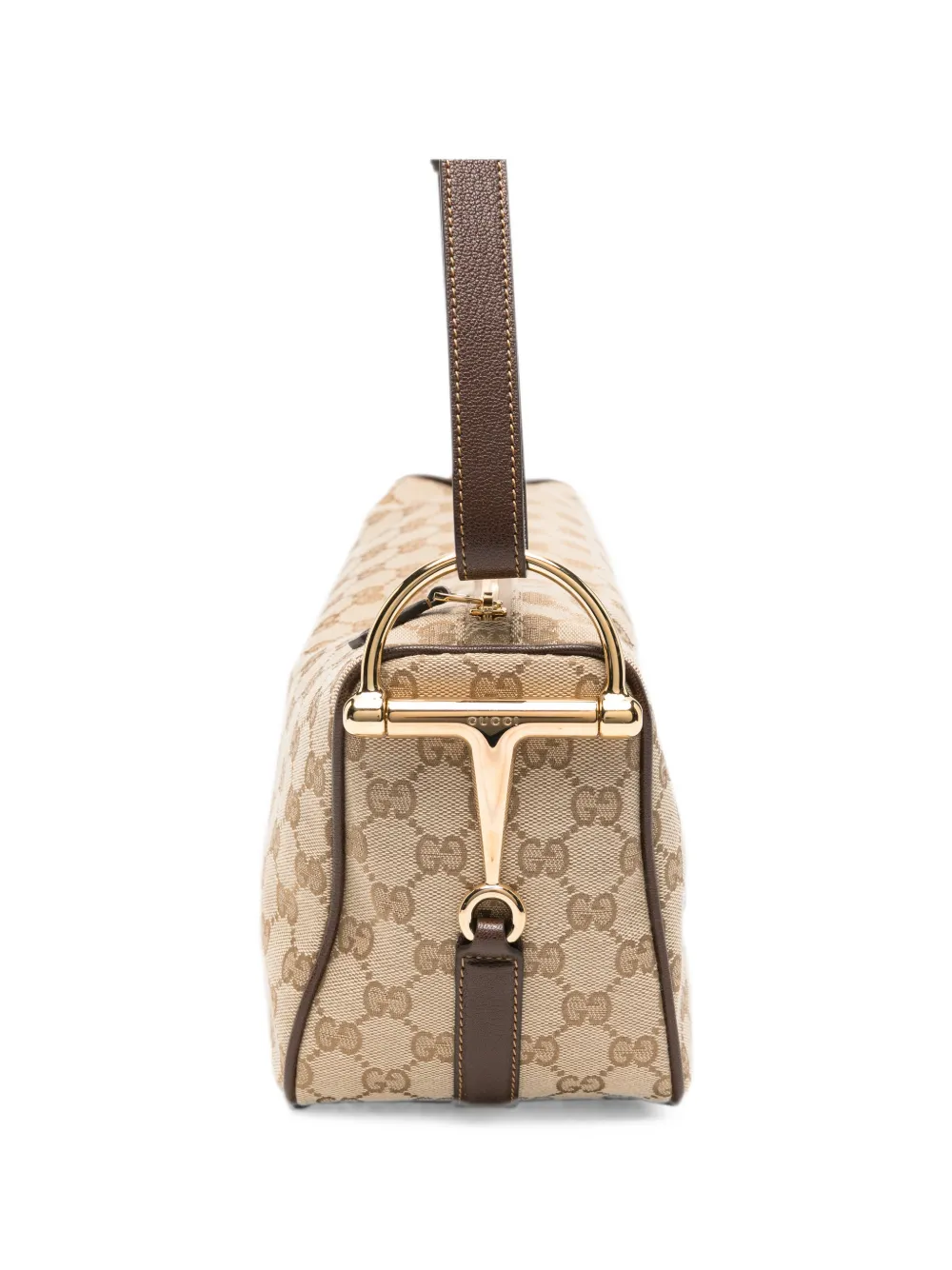 Gucci Half Horsebit GG-Supreme schoudertas Beige