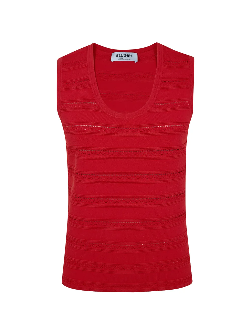 Blugirl pointelle-knit sleeveless top - Rosso