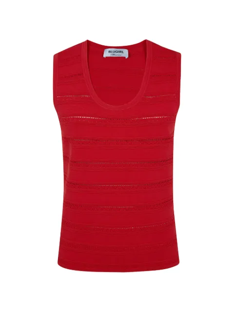 Blugirl pointelle-knit sleeveless top