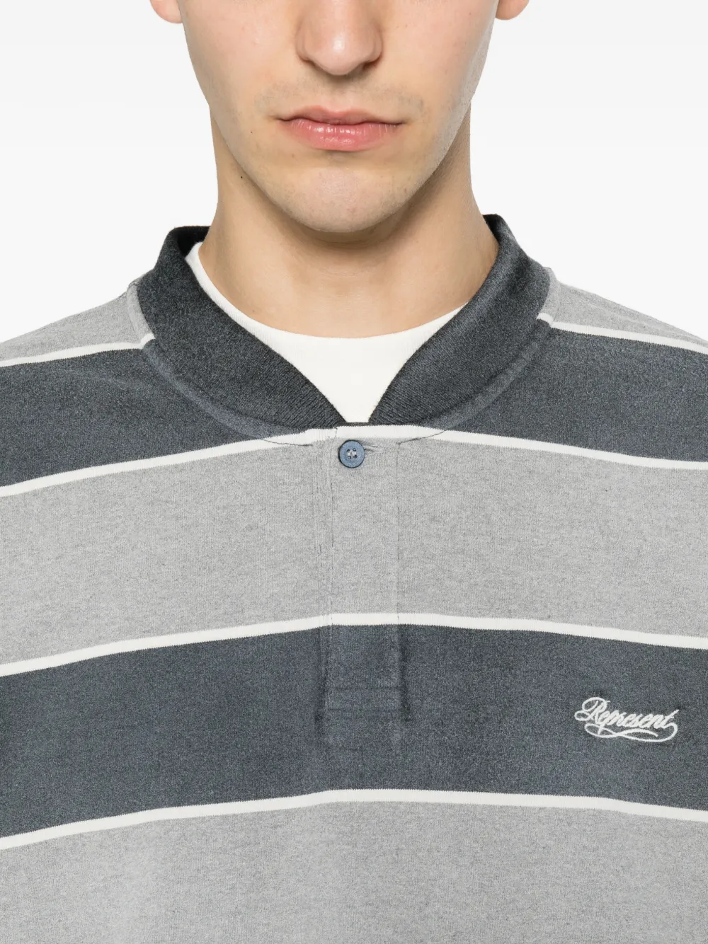 Represent California gestreepte sweater met lange mouwen Grijs