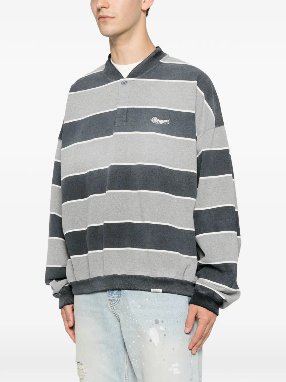 Represent California gestreepte sweater met lange mouwen Grijs