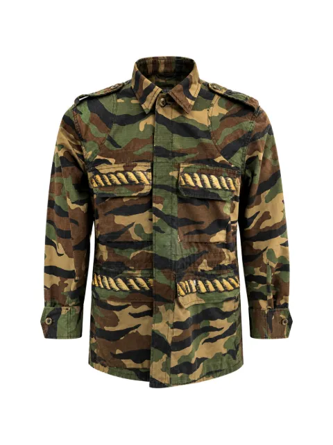 À La Garçonne Jaqueta camuflada com estampa gráfica