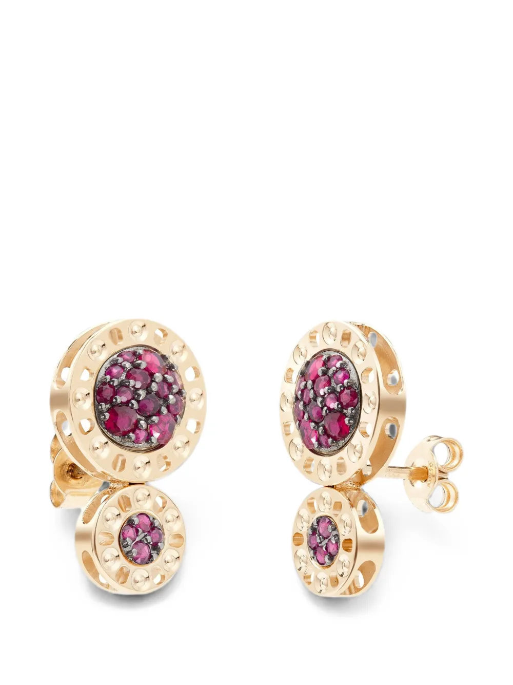 Officina Bernardi Senzatempo Essence ruby earrings - Oro