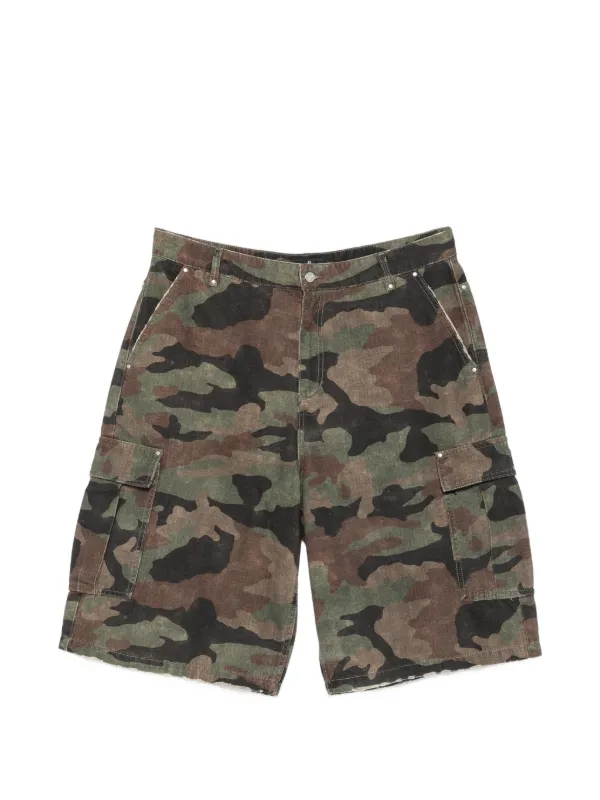REPRESENT カモフラショーツ　リプレゼント　迷彩　カモ柄 Represent カモフラージュ カーゴショーツ | グリーン | FARFETCH JP