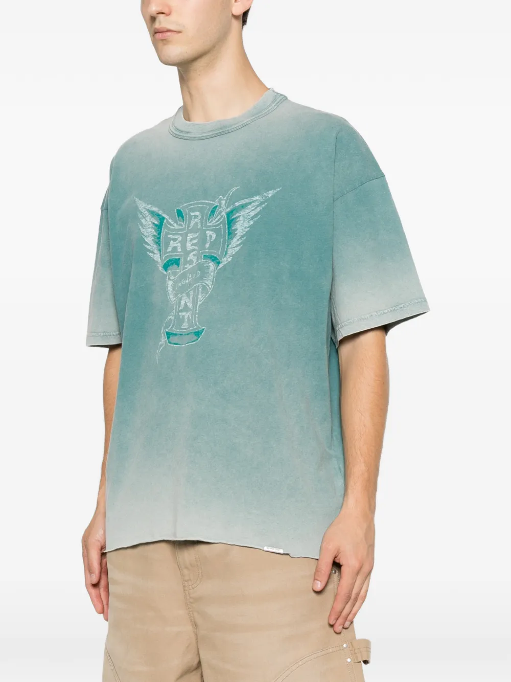 Represent Westside T-shirt met grafische print Blauw