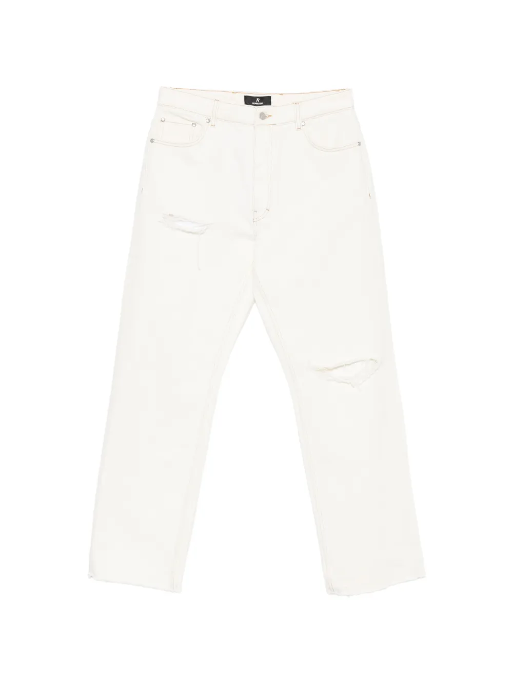 Represent Heaton distressed straight-leg jeans - Bianco