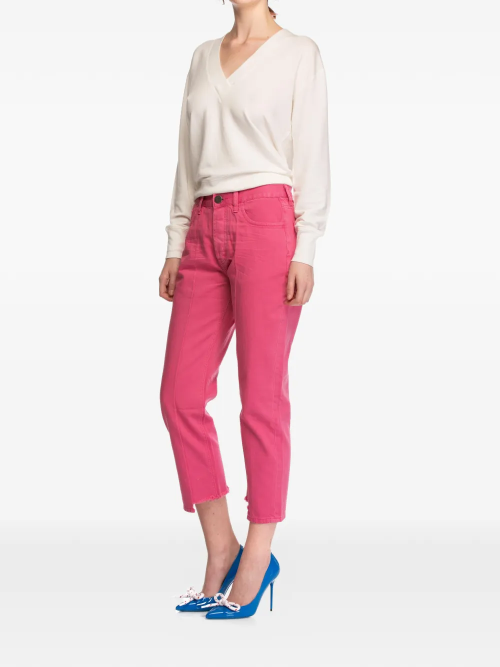 One Teaspoon Truckers gerafelde jeans Roze