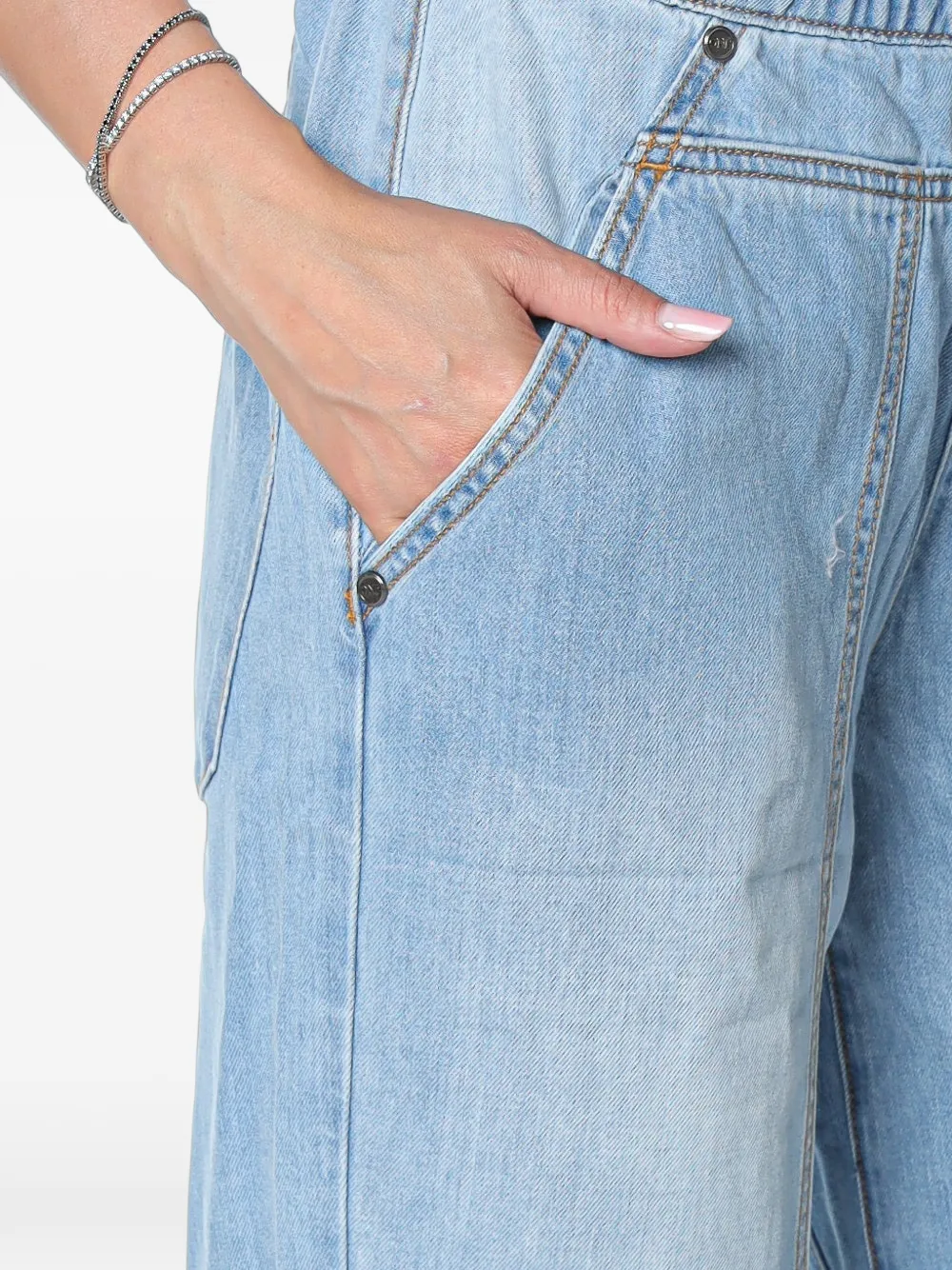 One Teaspoon Odyssey jeans met elastische taille Blauw