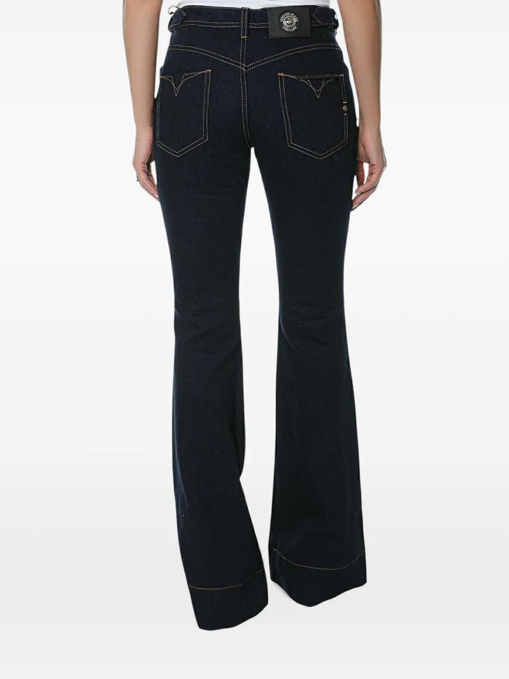 Versace Jeans Couture Cleo Buckles flared jeans Blauw