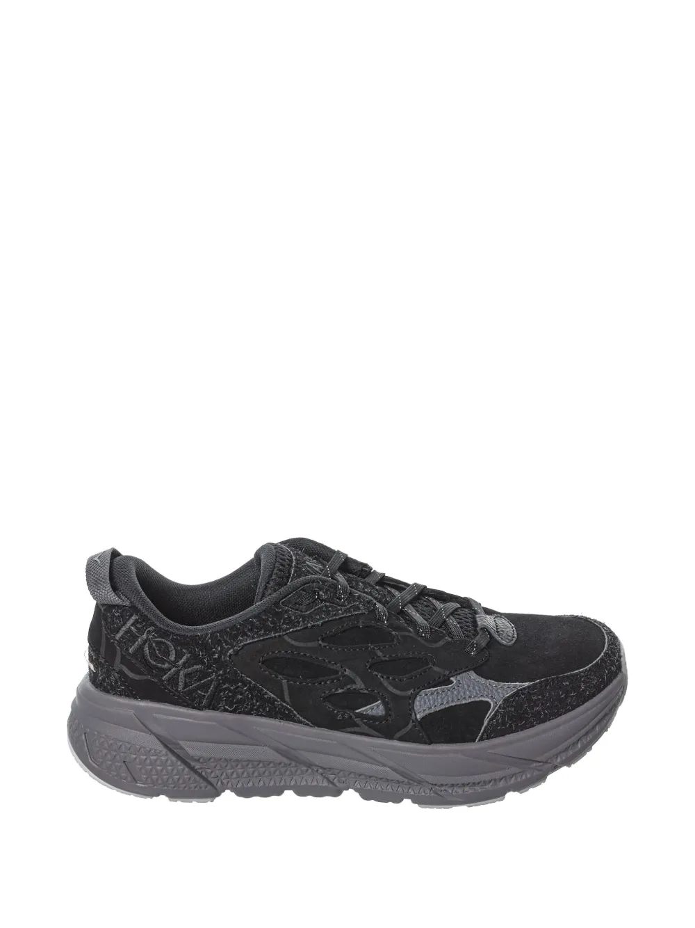 HOKA Clifton L suede low-top sneakers - Schwarz