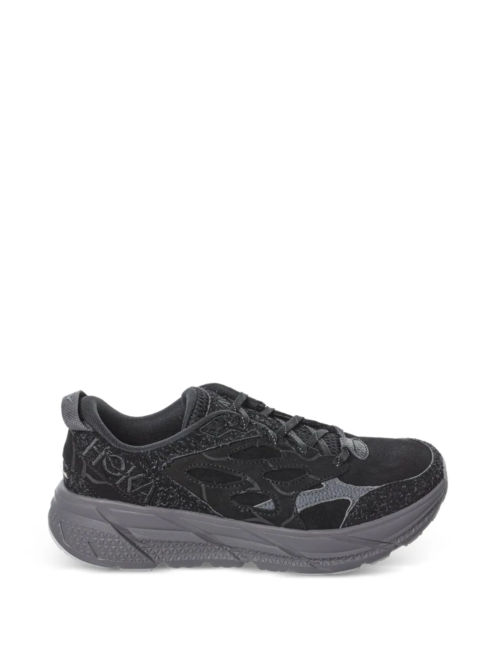 HOKA Clifton L suede low-top sneakers - Schwarz