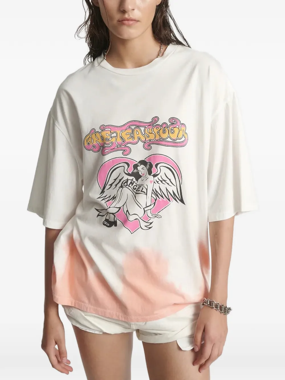 One Teaspoon Kobe Graphic-print T-shirt In White