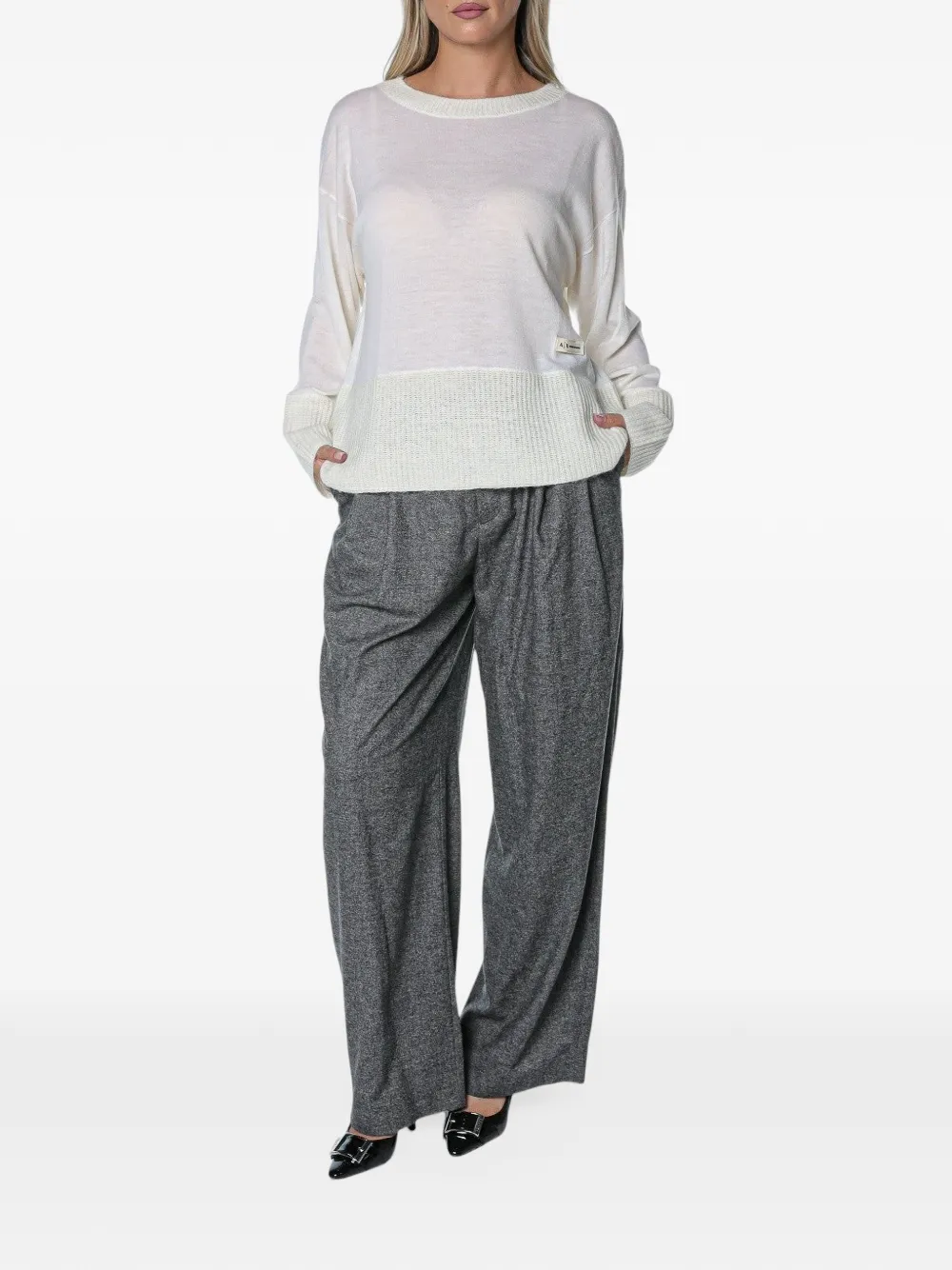 Drykorn pleated wide-leg trousers Grijs
