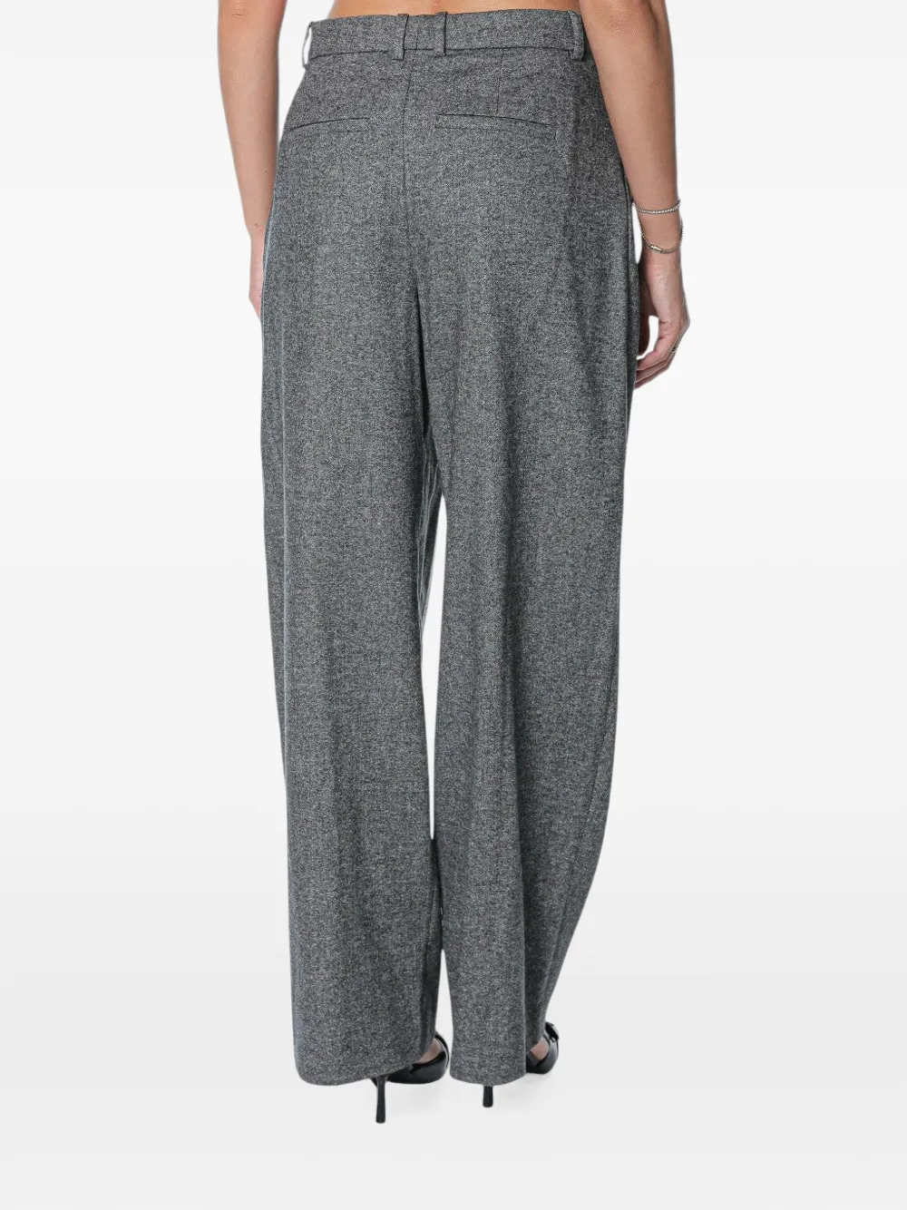 Drykorn pleated wide-leg trousers Grijs