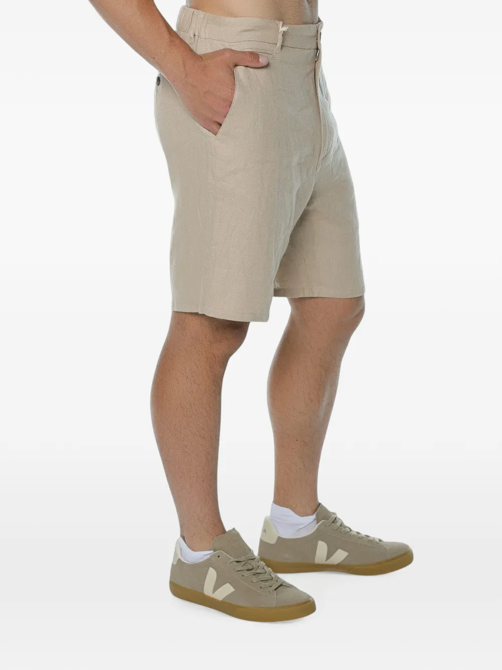 Trussardi Shorts met elastische taille Beige
