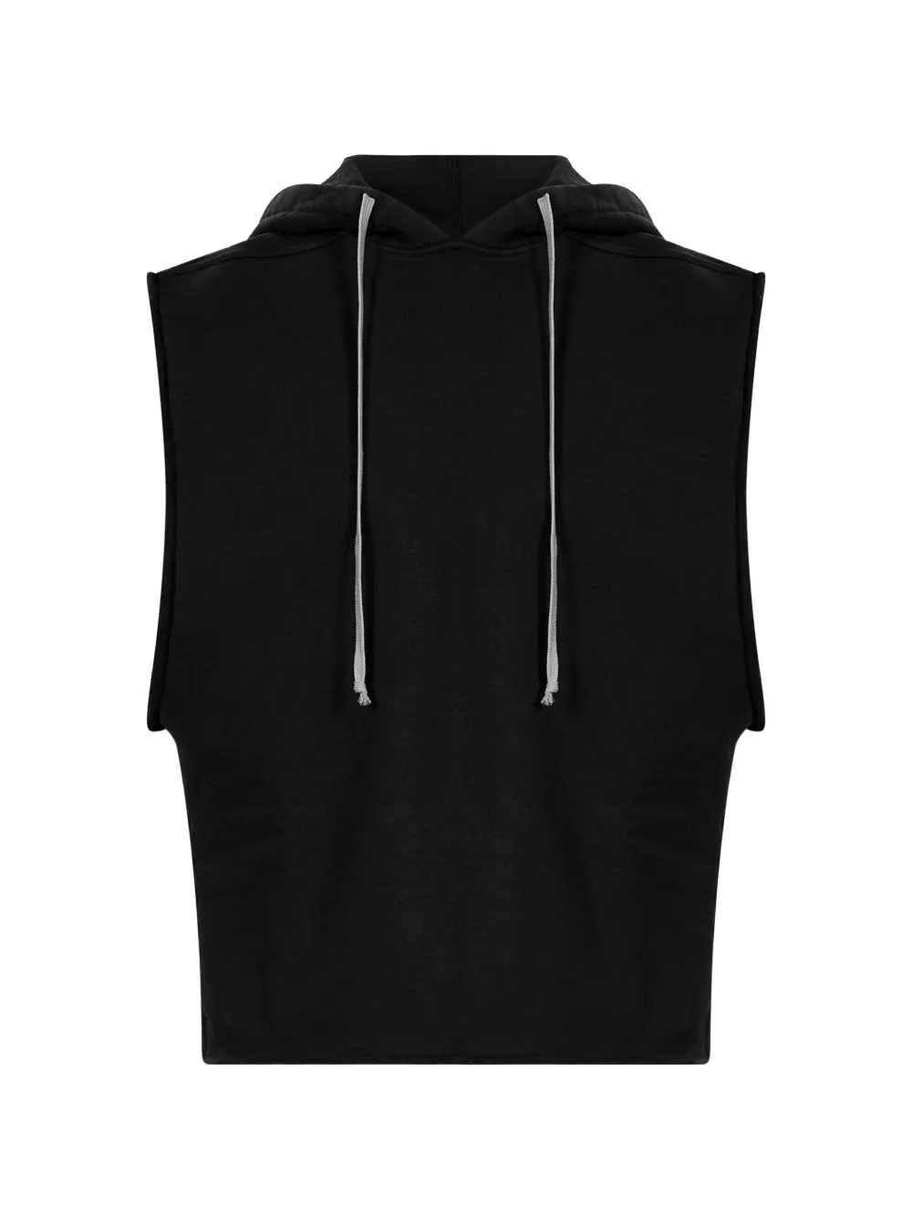 Rick Owens DRKSHDW cropped sleeveless hoodie Zwart