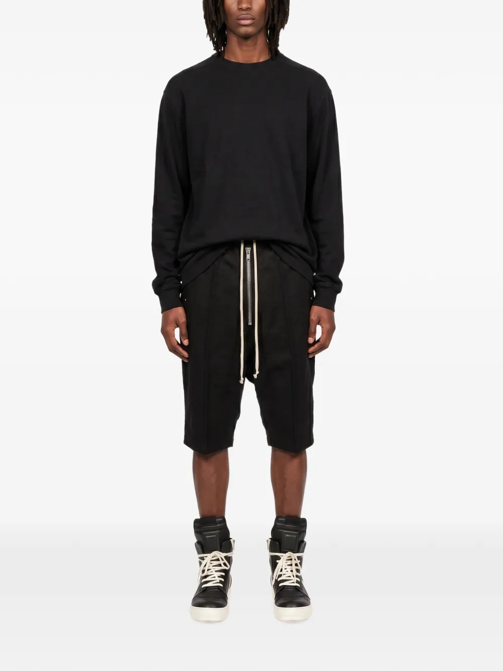 Rick Owens T-shirt met lange mouwen Zwart