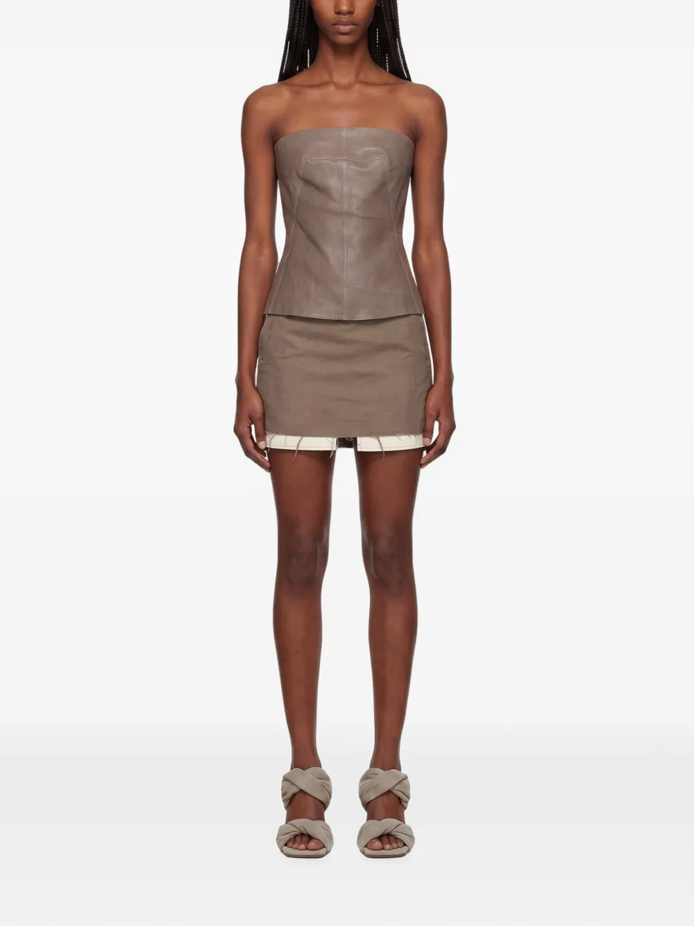 Rick Owens Fog mini-rok Bruin