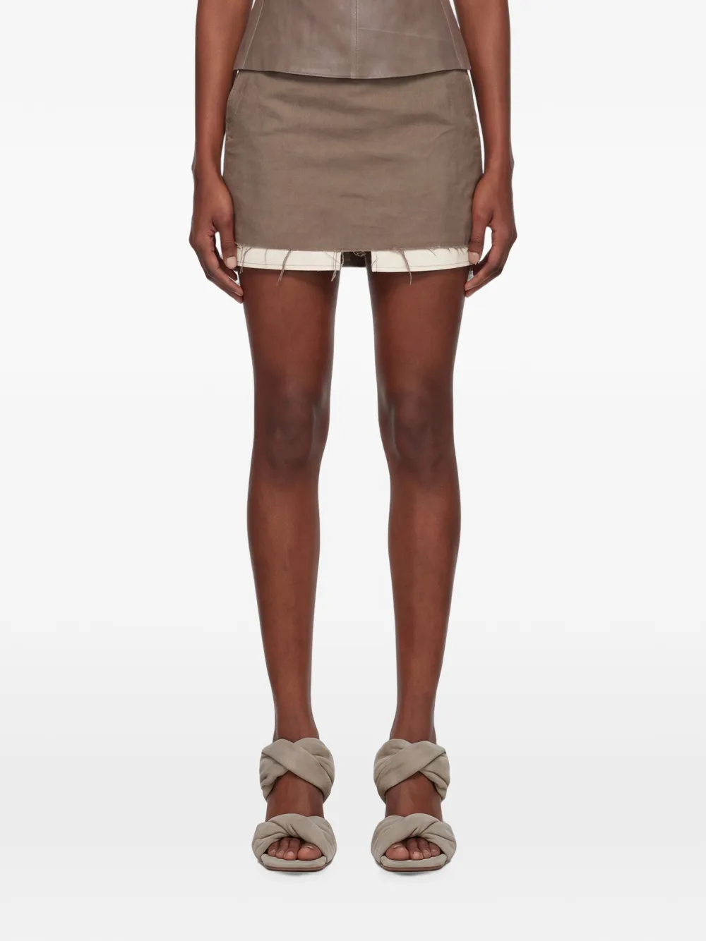 Rick Owens Fog mini-rok Bruin