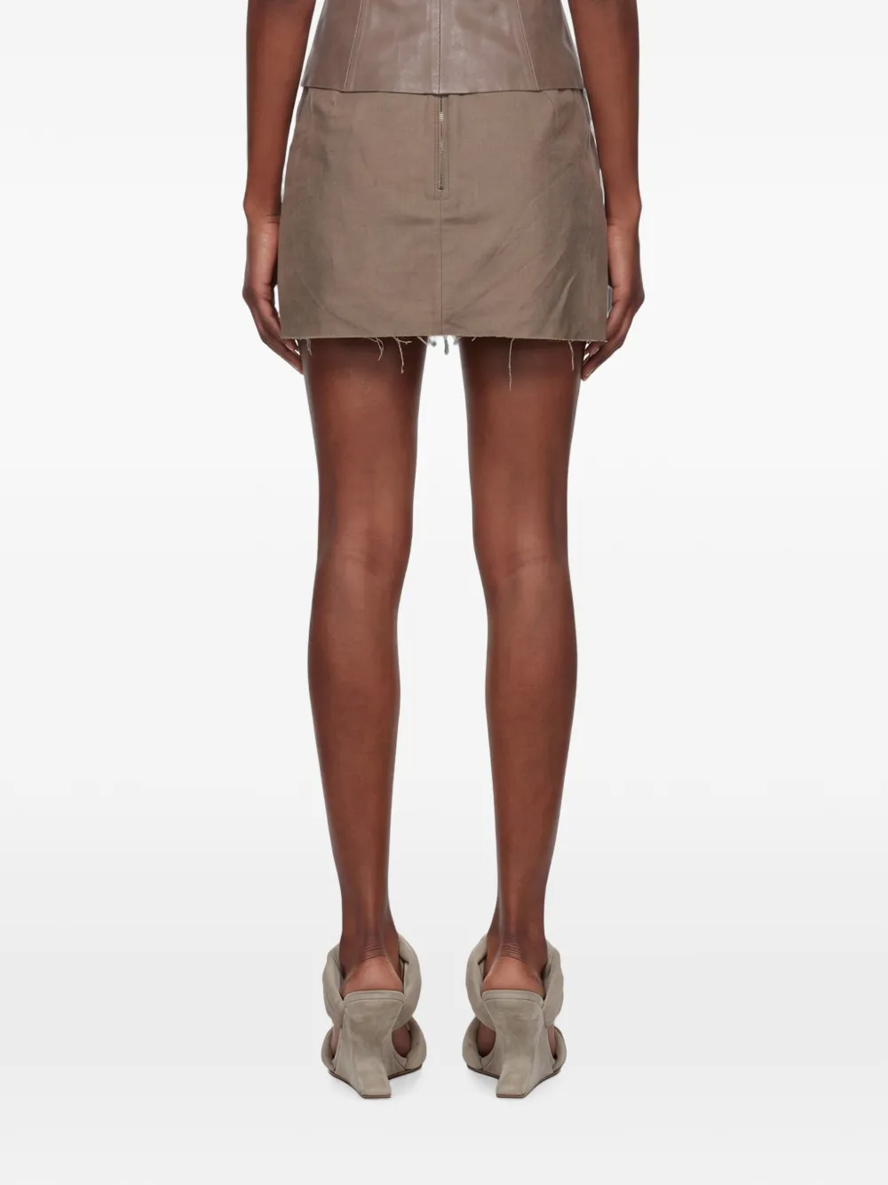 Rick Owens Fog mini-rok Bruin