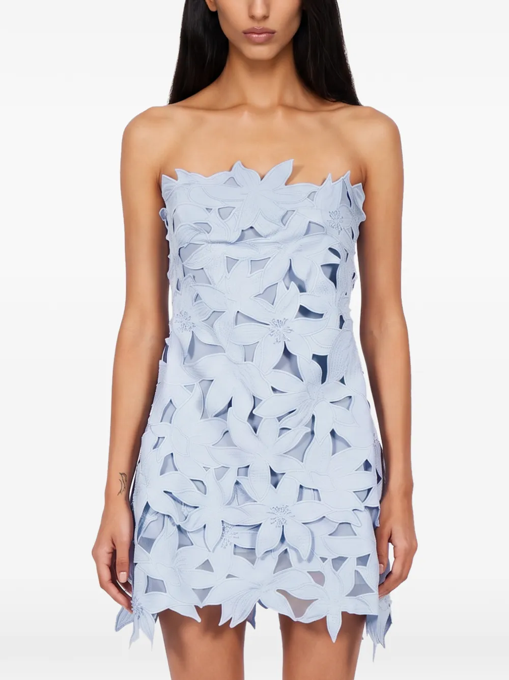 SIMKHAI Strapless midi-jurk Blauw