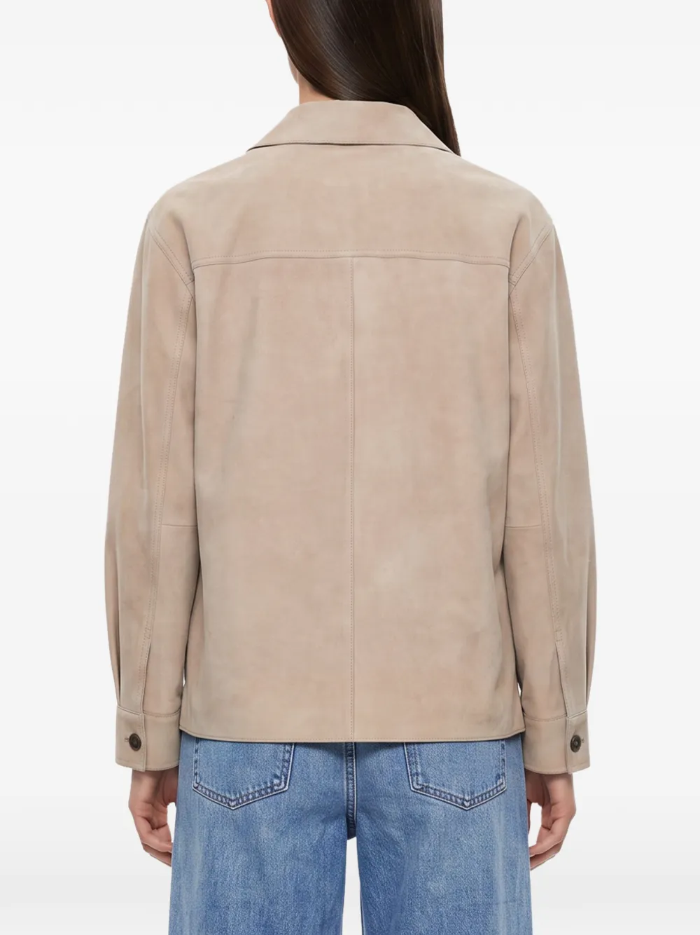 Weekend Max Mara Ghiera jack met opgestikte zak en knopen Beige