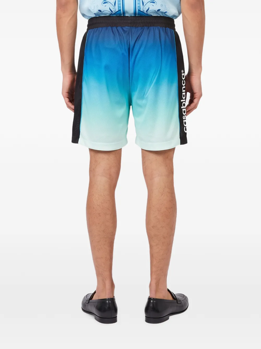 Casablanca blue & green gradient football shorts Blauw
