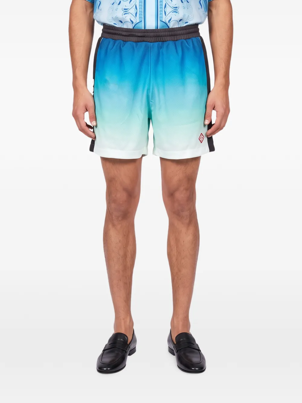 Casablanca blue & green gradient football shorts Blauw