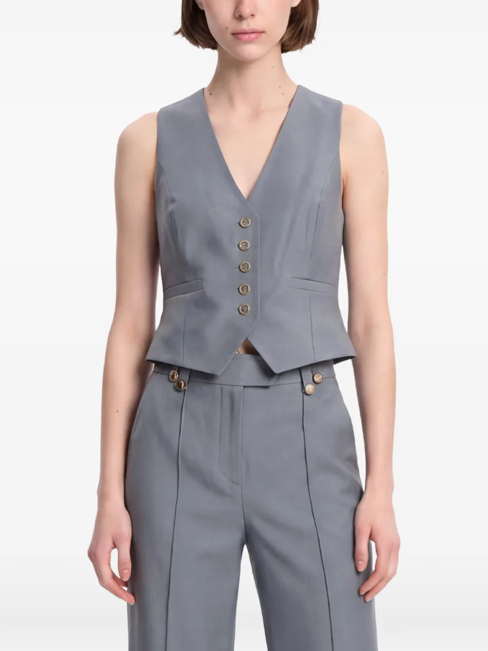 ZIMMERMANN Valiant button-up waistcoat Grijs
