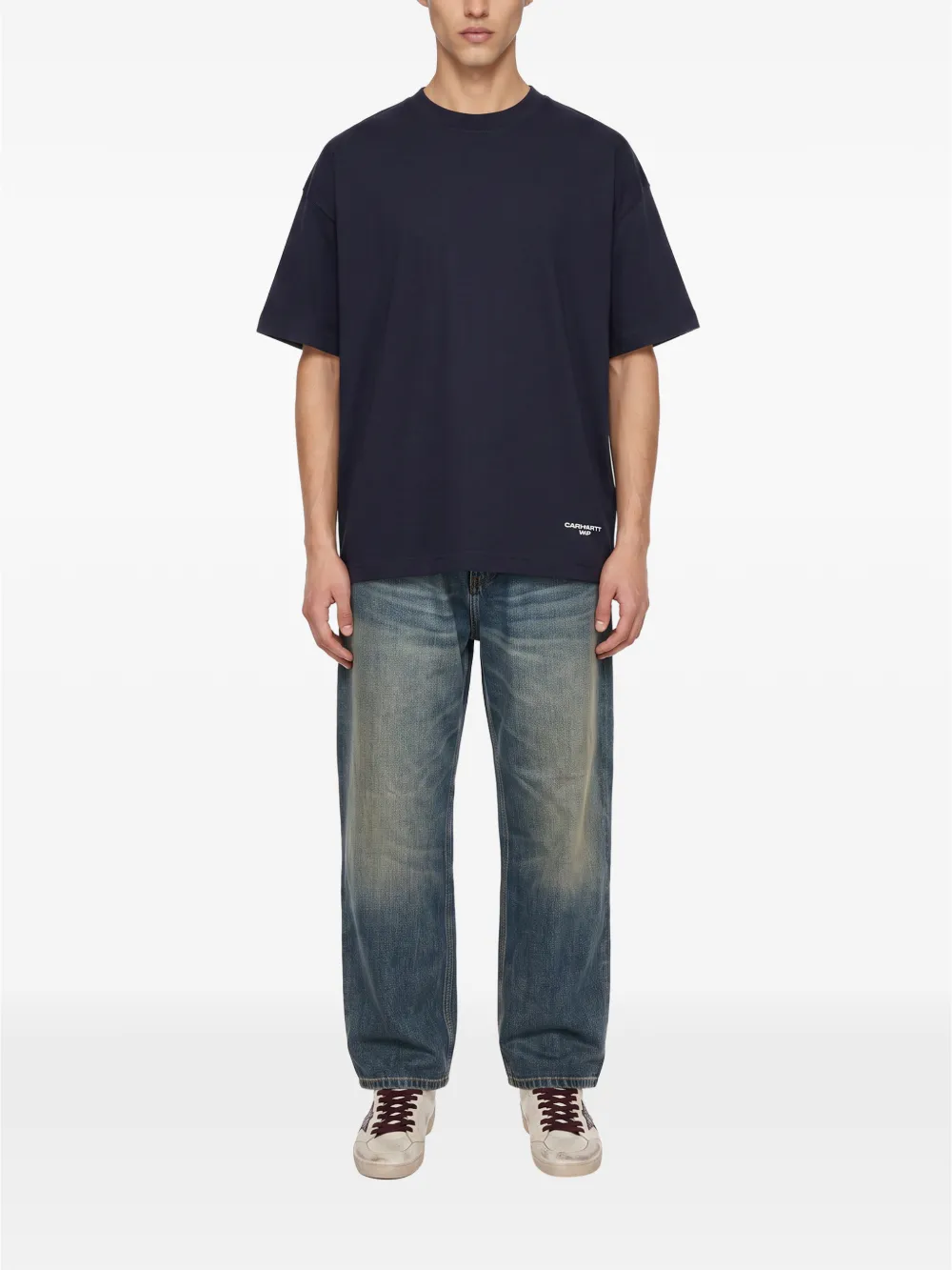 Carhartt WIP S S Chapter Script T-shirt Blauw