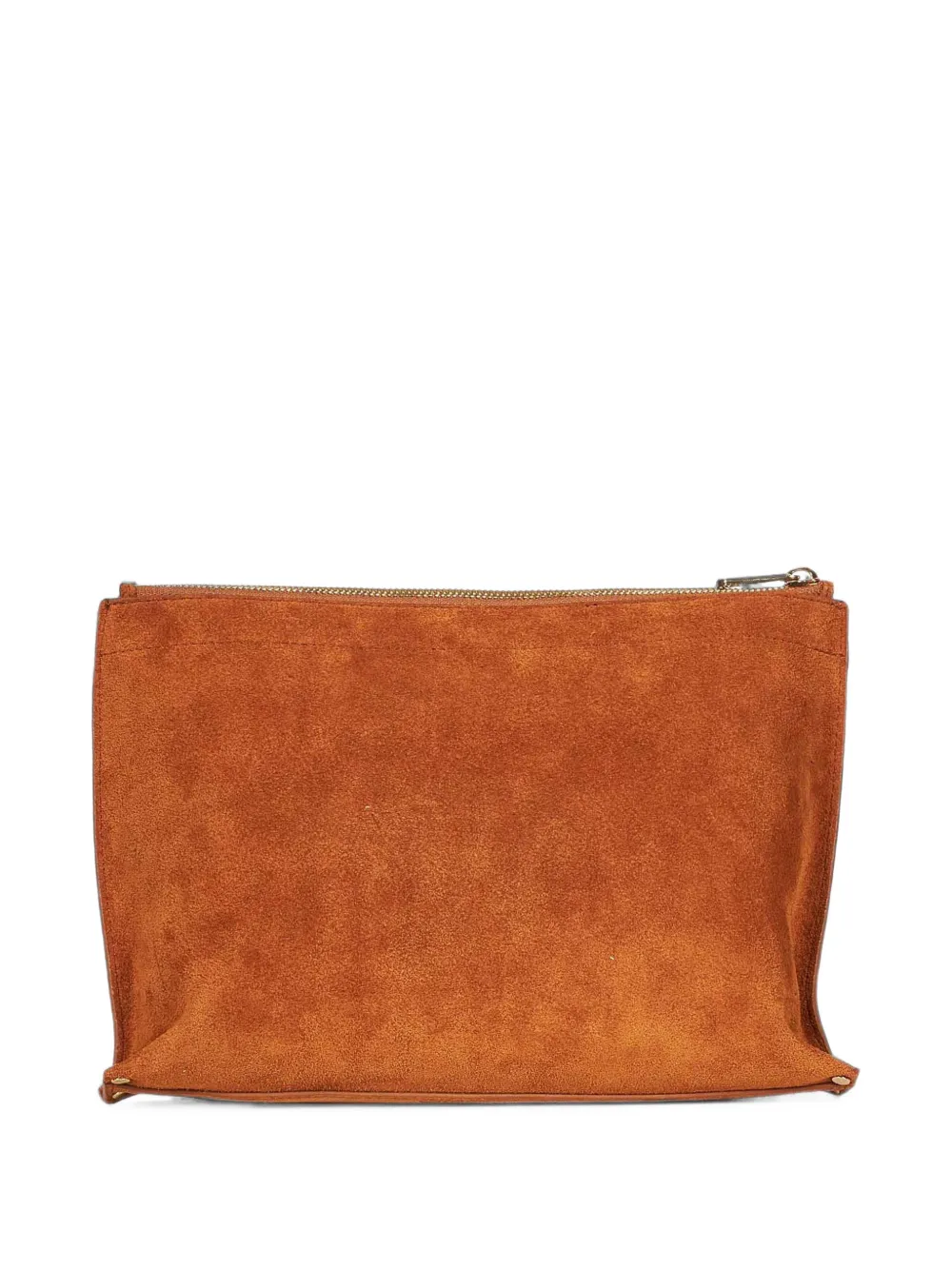 A.P.C. Neige Clou suède clutch met logoprint Bruin