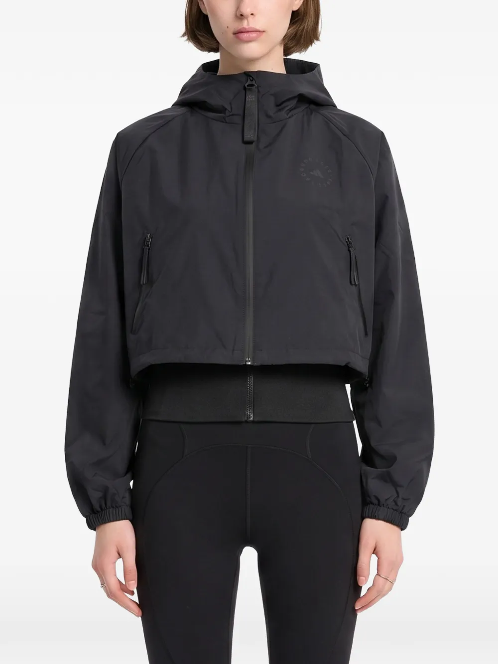 adidas by Stella McCartney Trainingstop met logo-patroon Zwart
