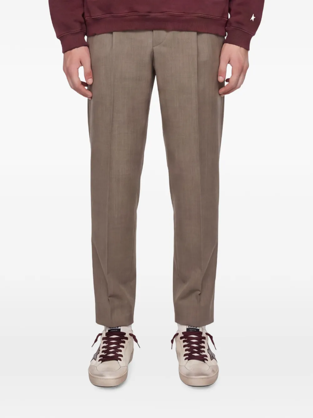 Briglia 1949 Portofino getailleerde plooibroek Beige