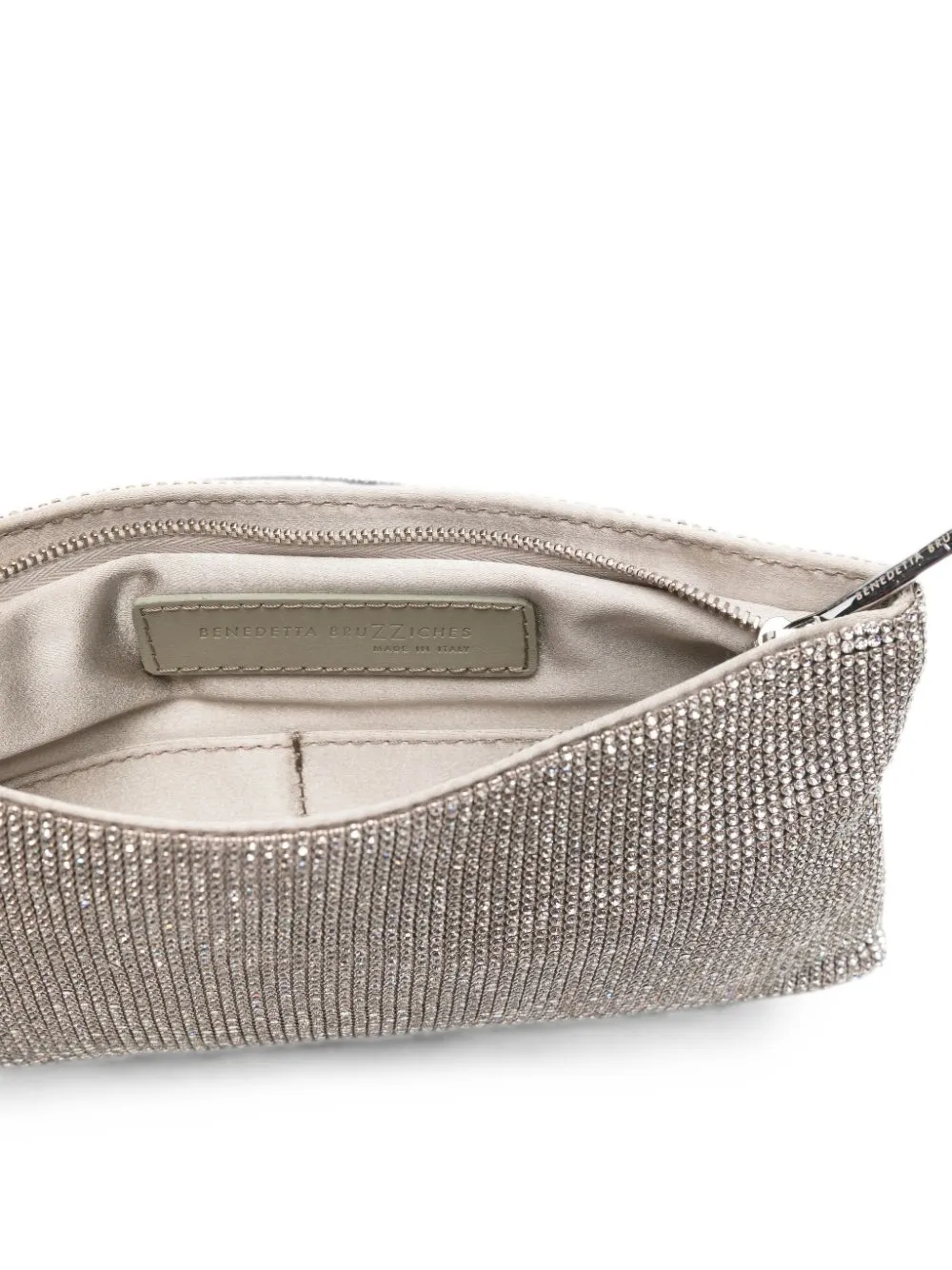 Benedetta Bruzziches La Petite clutch verfraaid met kristallen Zilver