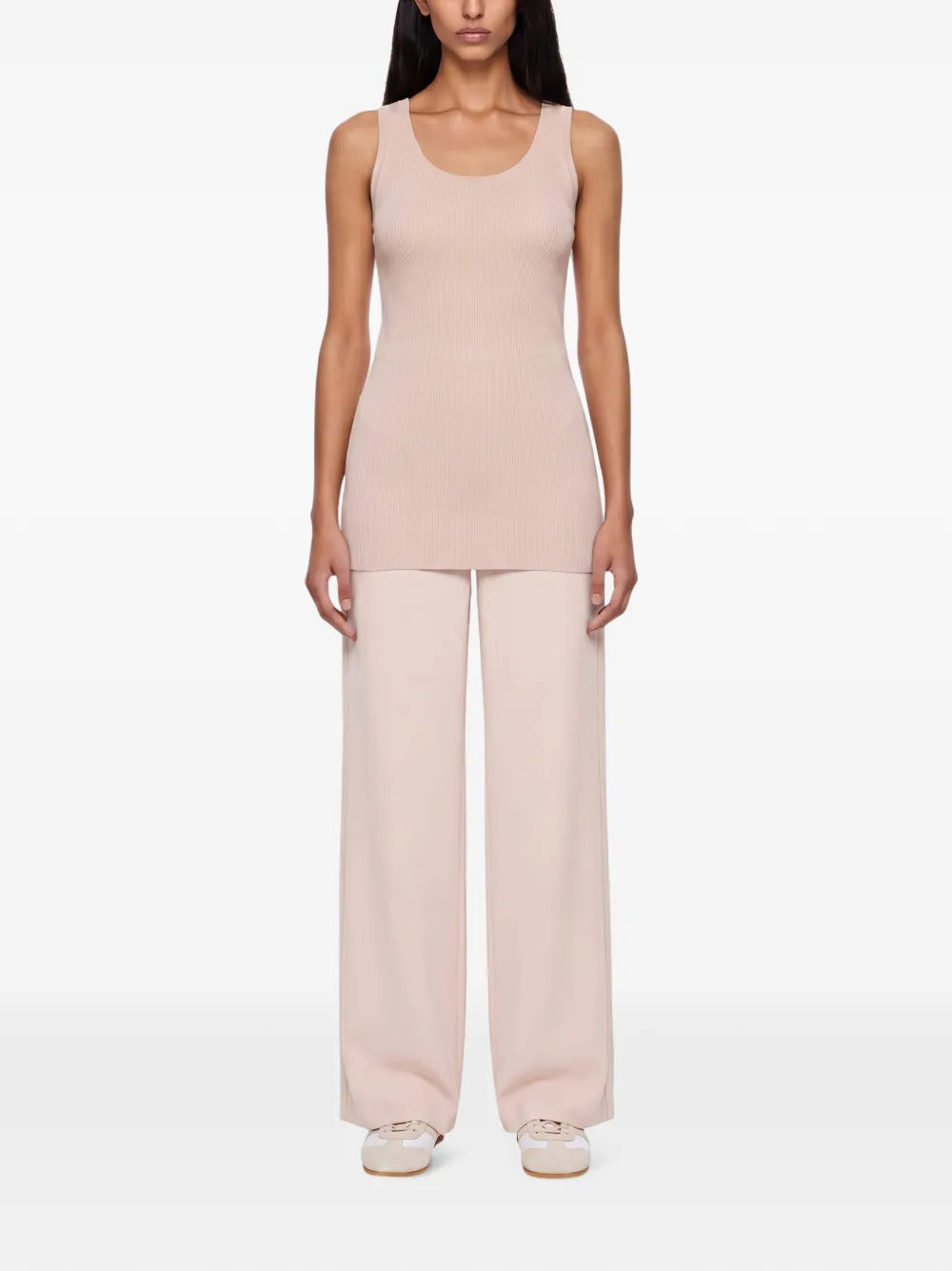 Max Mara Ribgebreide tanktop Roze