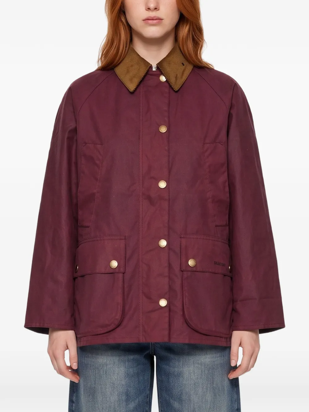 Barbour Bedale waxed jacket Rood