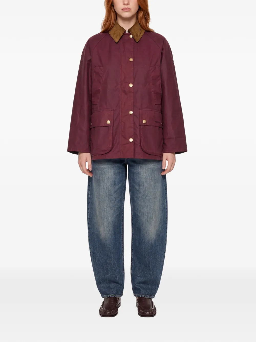 Barbour Bedale waxed jacket Rood