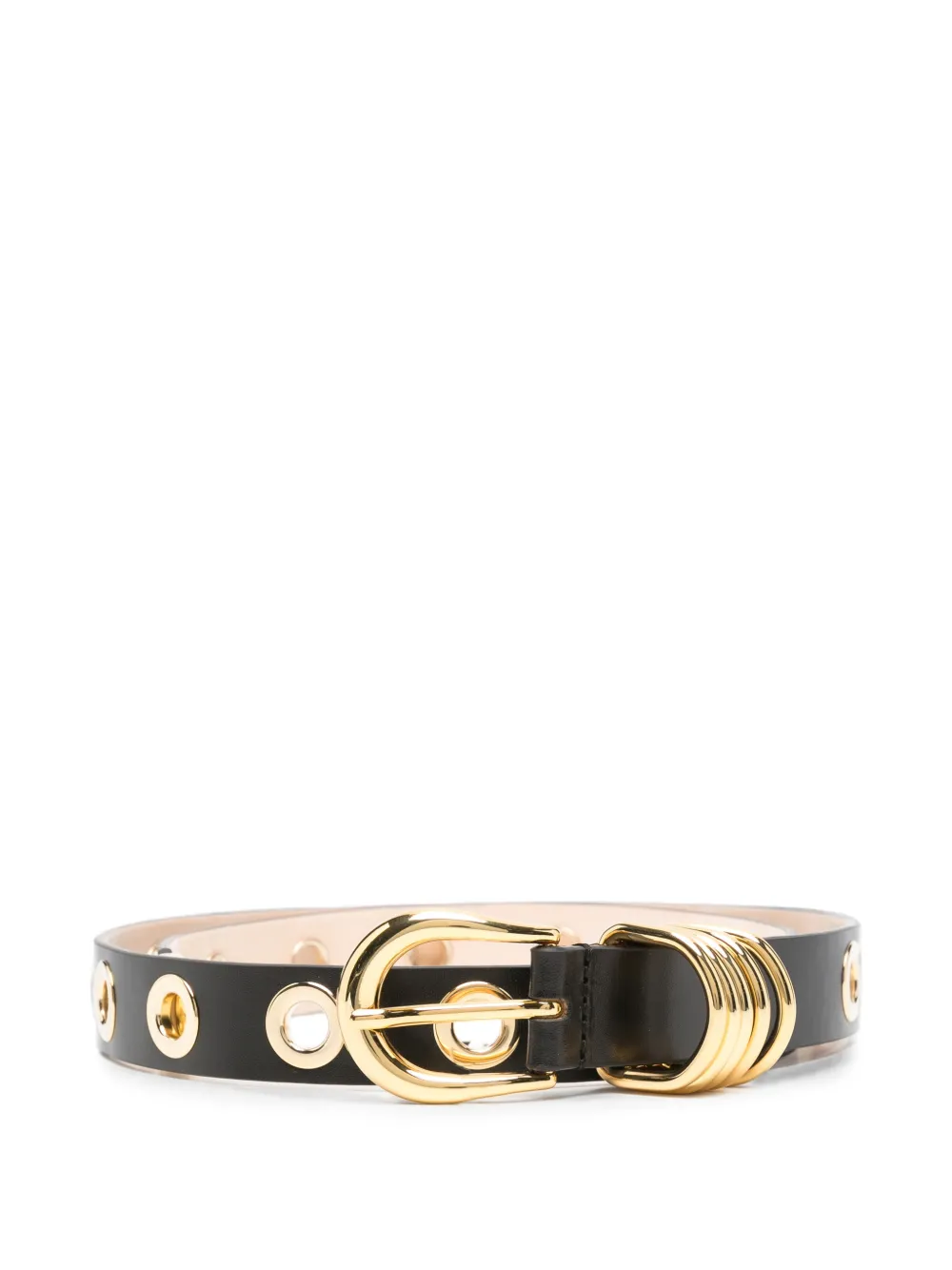 Déhanche Full Rivet eyelet-embellished leather belt - Nero