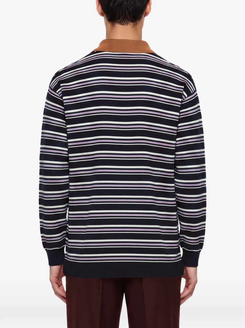 Drôle De Monsieur Gestreept poloshirt Blauw