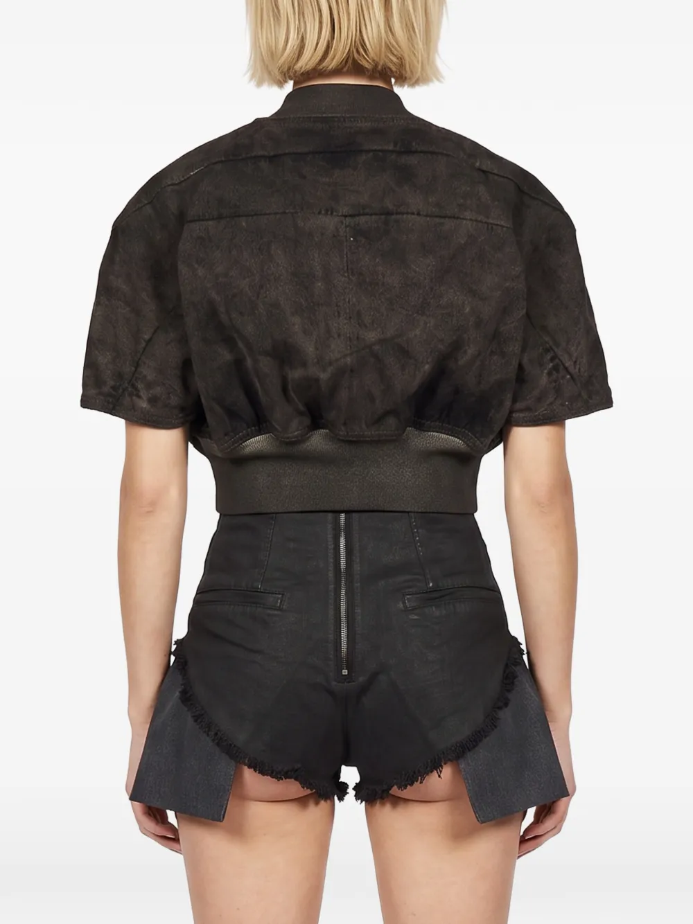 Rick Owens DRKSHDW Tatlin cropped jack met korte mouwen Grijs