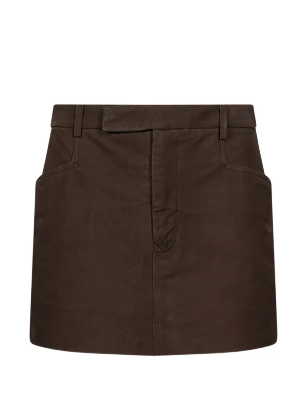 Rick Owens Firbanks belt-loops mini skirt - Braun