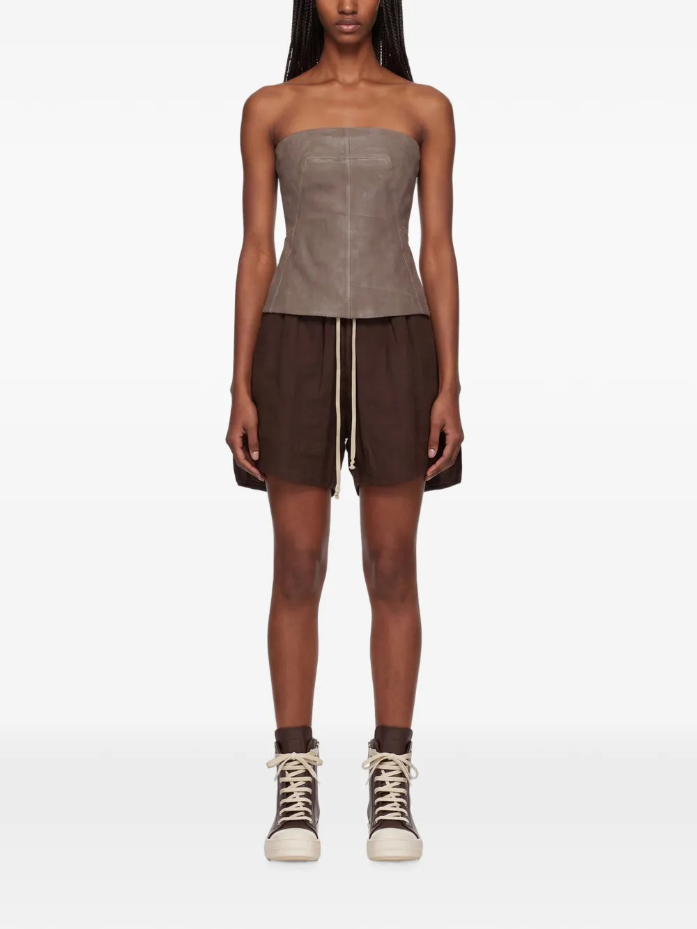 Rick Owens Shorts met trekkoord Bruin