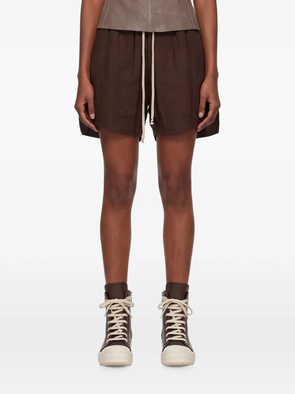 Rick Owens Shorts met trekkoord Bruin