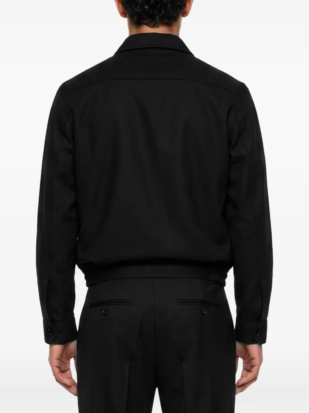 Briglia 1949 zip-up collared jacket Zwart