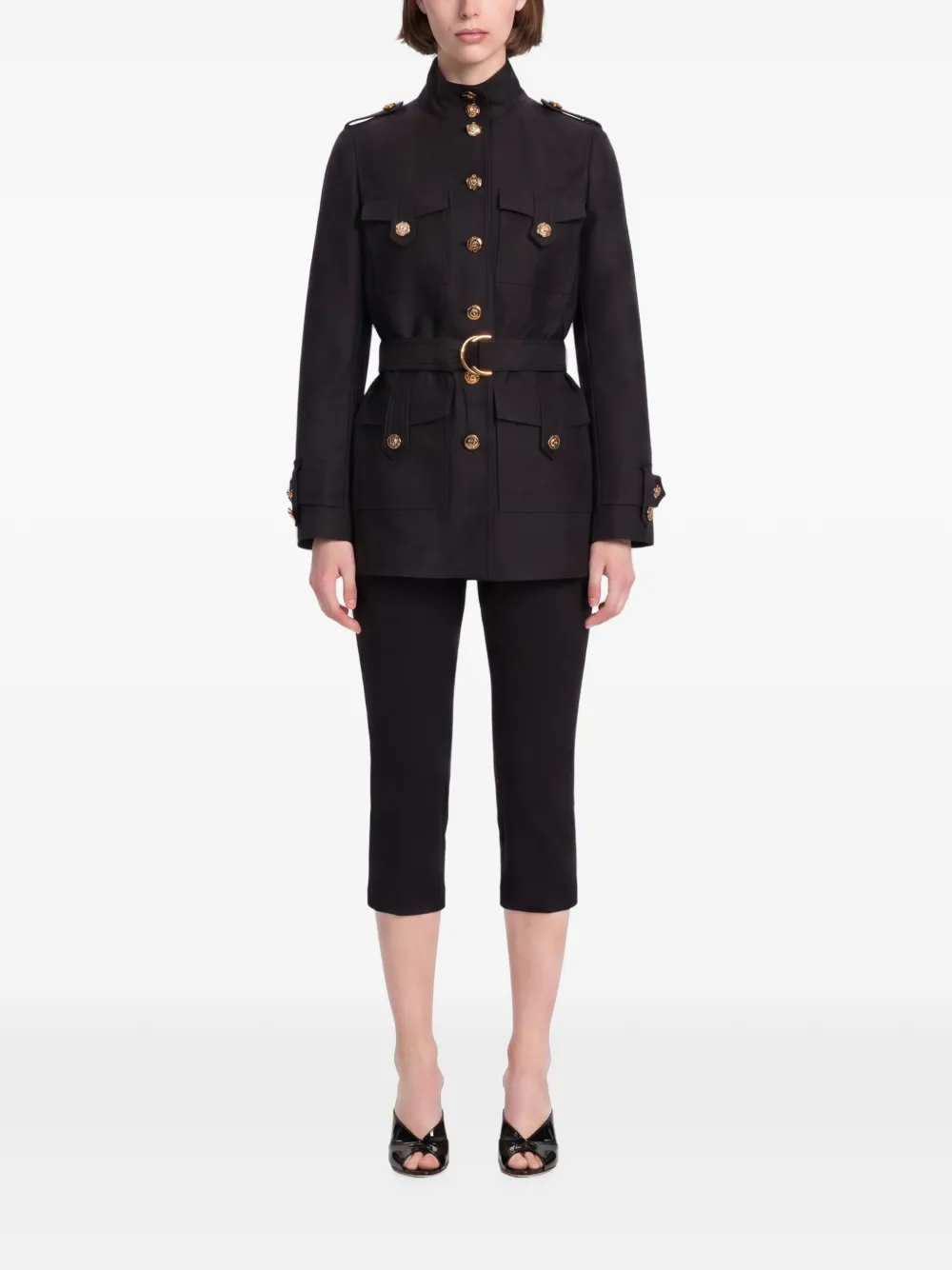 ZIMMERMANN Valiant belted button-up jacket Zwart
