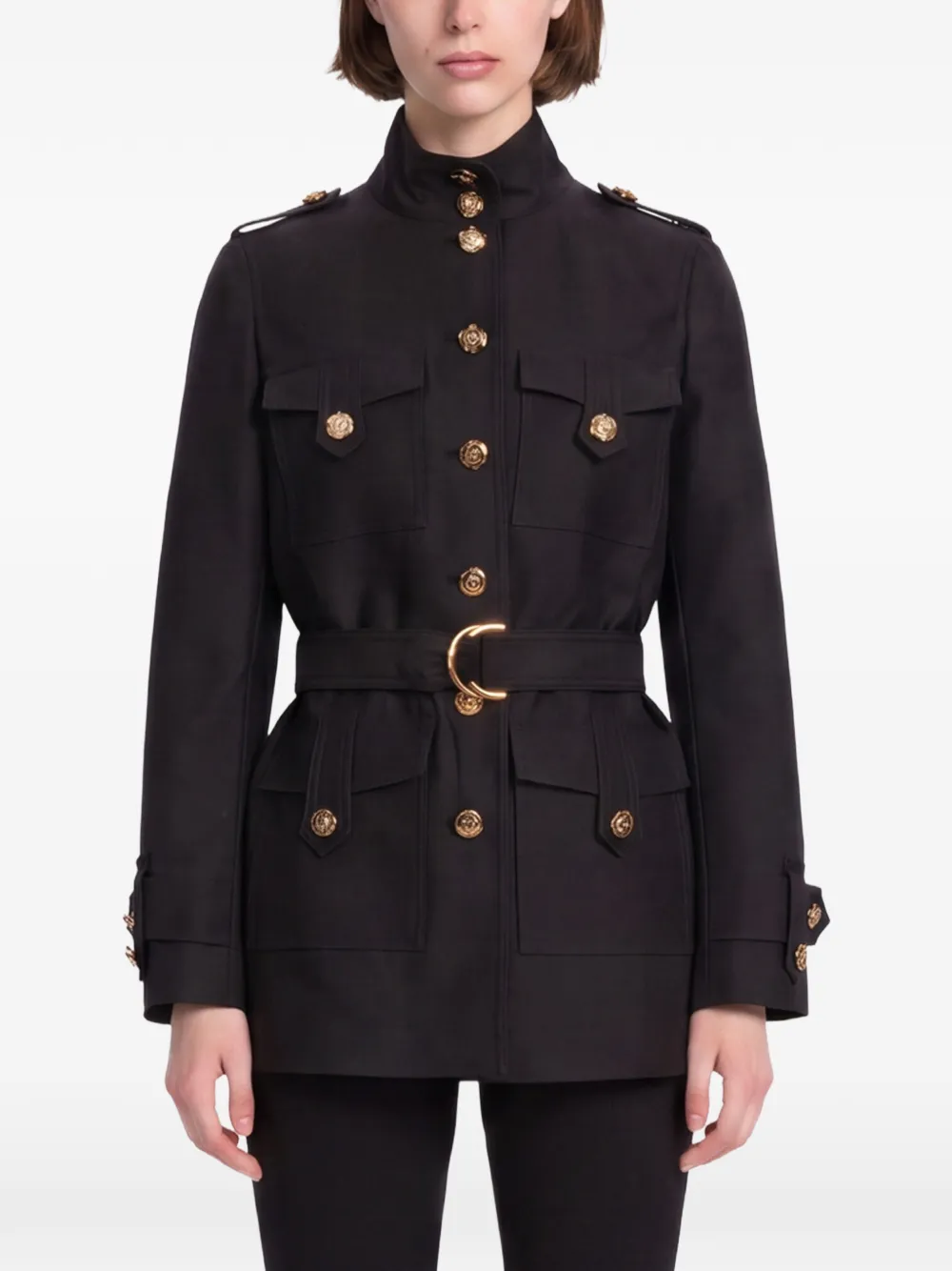 ZIMMERMANN Valiant belted button-up jacket Zwart