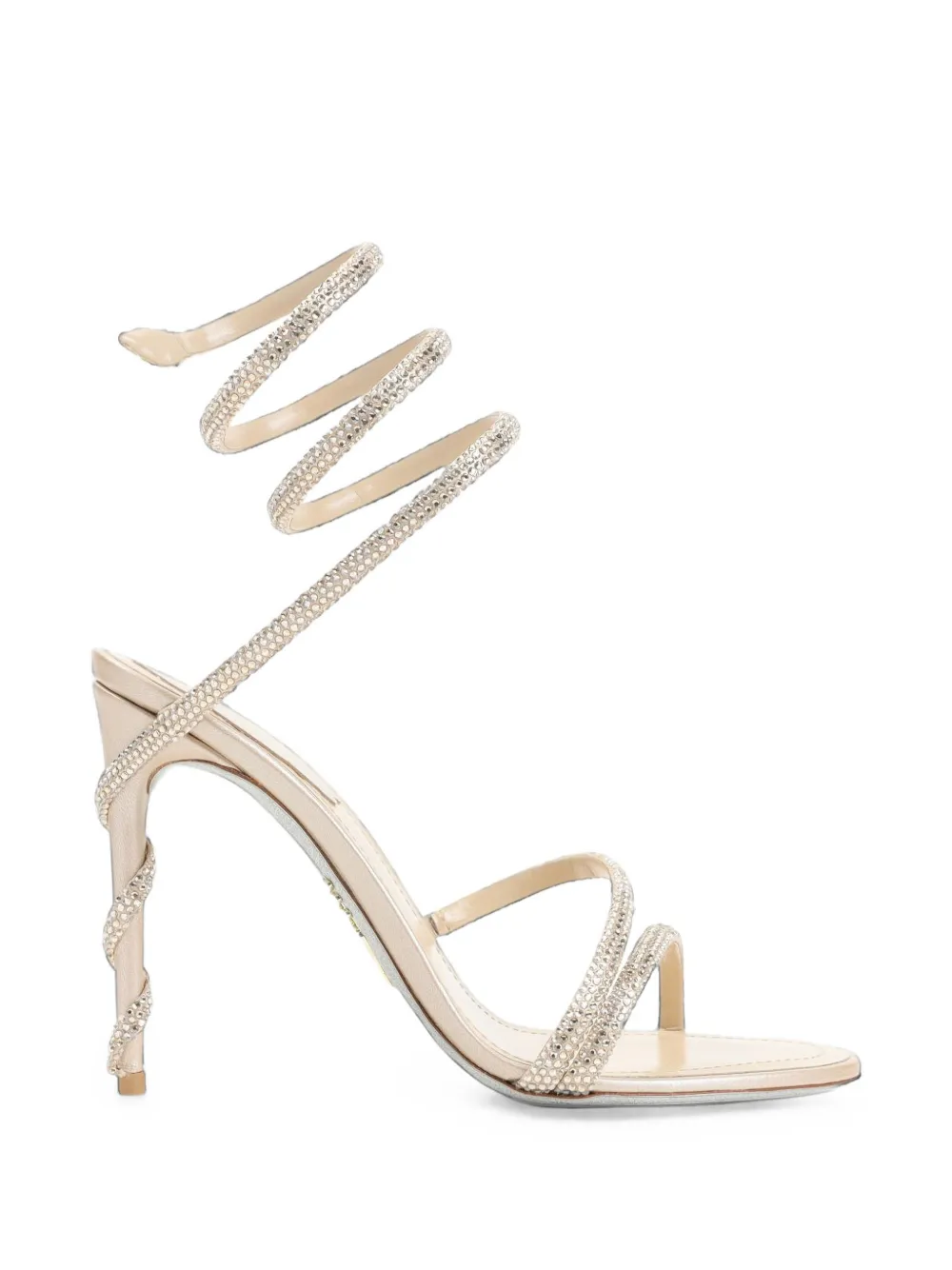 René Caovilla Cleo sandalen verfraaid met kristallen Beige