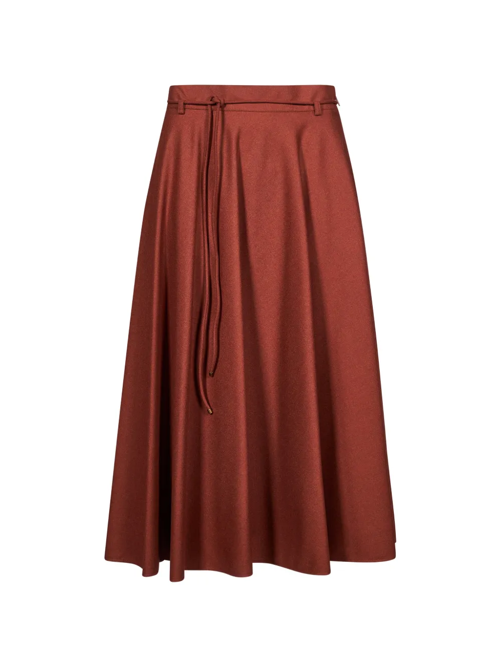 Max Mara flared cashmere foule skirt - Braun