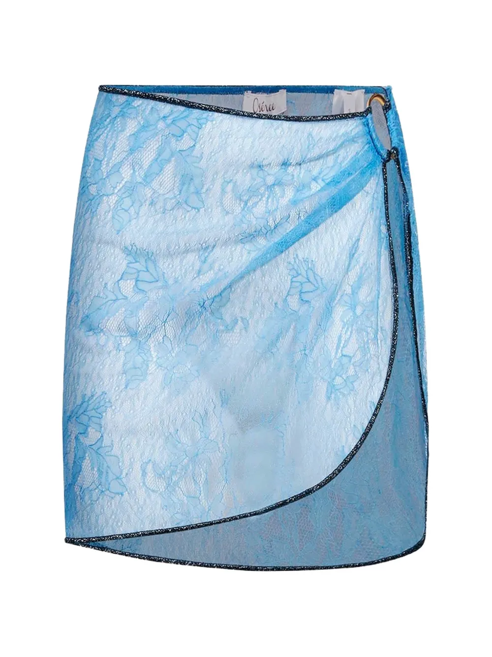 Oséree lace-overlay wrap cover-up skirt - Blau